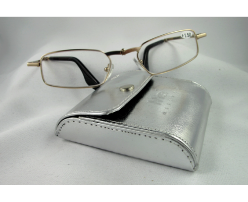 Lunettes loupes pliables  *Flex métal doré avec boîte argentée